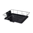 thumbnail image 3 of Escurridor de platos con bandeja de goteo, soporte para cubiertos, escurridor para palillos, cucharas y tenedores, para cocina, fregadero y encimera. Negro, 3 of 8