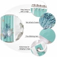 thumbnail image 3 of Small Stall Shower Curtain 48x72 Inch Narrow Half Size Summer Coastal Bath Curtains Bathroom Decor, Watercolor Shells Coral Starfish Ocean Blue Waterproof Fabric Shower Curtain Set with Hooks 48 Inch, 3 of 7