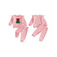 thumbnail image 2 of RUINIXCW Baby Girl Christmas Outfits Long Sleeve Tree Embroidery Sweatshirt + Pants, 2 of 8