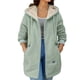 thumbnail image 1 of Chaqueta con Cremallera y Bolsillos para Mujer, Sudadera Larga Extragrande con Capucha, Abrigo Afelpado y Cálido. Verde M, 1 of 7