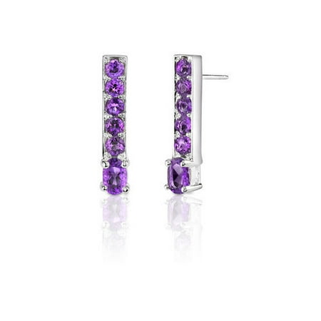 Oravo 2.00 Carats Oval and Round Cut Gemstone Earrings in Sterling Silver