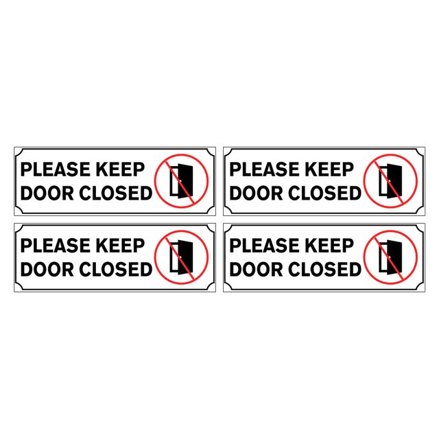 WASHWEPE 4Ud Adhesivo PVC Para Puerta Recordatorio Mantener