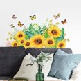thumbnail image 5 of Un conjunto de pegatinas de pared con girasoles y mariposas para salas de estar, 5 of 5