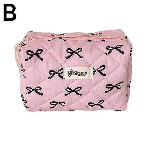 Large Capacity Bow Cosmetic Bag Portable Washing Bag Makeup Organizer Bag Travel
