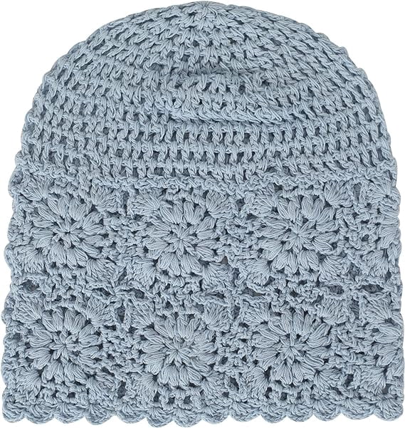 帽子 SKULLCAP TEXTURED YARN ZXM Women Cotton Crochet Slouchy Beanie Hat Handmade Knit Cutout