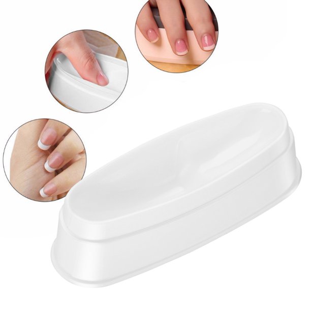 FAGINEY Manicure Mould, Nail Container,Portable White Nail Dipping Powder Tray Manicure Mould