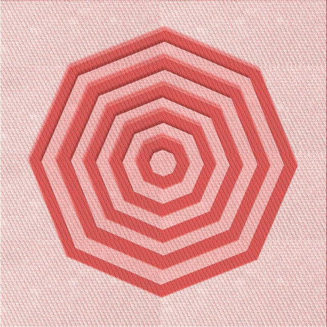 Ahgly Company Tapis d'Intérieur Lavable en Machine Carré Rose Transitionnel, 6 Pieds Carré