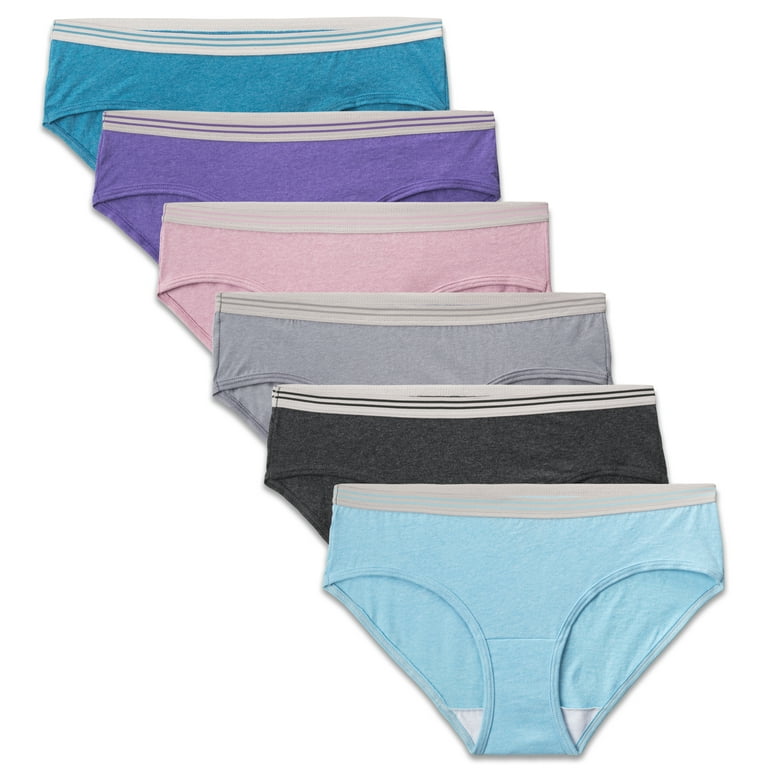 Women's Heather Low-Rise Hipster Panties, 6 Pack