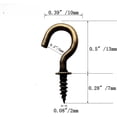 thumbnail image 3 of Minzimin 100 Pcs 1/2 Inch Screw-in Hooks Nickel Plated Metal Cup Hooks, Ceiling Hooks, 3 of 6