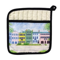 Betsy Drake PT540 Rainbow Row Pot Holder