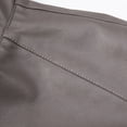 thumbnail image 5 of Men's PU Leather Jacket Youth Hooded Motorcycle Suit Casual Jacket Coat, 5 of 12