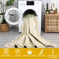 thumbnail image 3 of 8x10 Washable Area Rug for Living Room & Bedroom – Modern Abstract Low Pile Carpet, Non-Slip, Stain-Resistant, No-Shedding Indoor Rug for Dining Room, Office, Beige, 3 of 8