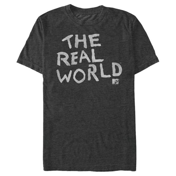 Men's MTV The Real World Logo Graphic Tee Charcoal Heather Medium