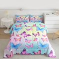 thumbnail image 2 of Feelyou Kawaii Butterfly Twin Comforter Sets, Rainbow Galaxy Bedding Set, 2 Pieces, 2 of 8