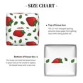 thumbnail image 5 of Naloa Strawberry Tissue Box CoverLeather Tissue Holder Square Facial Tissue Case Facial Paper Organizer Dispenser for Bathroom, Vanity Countertop, Tabletop, Car, 5 of 8