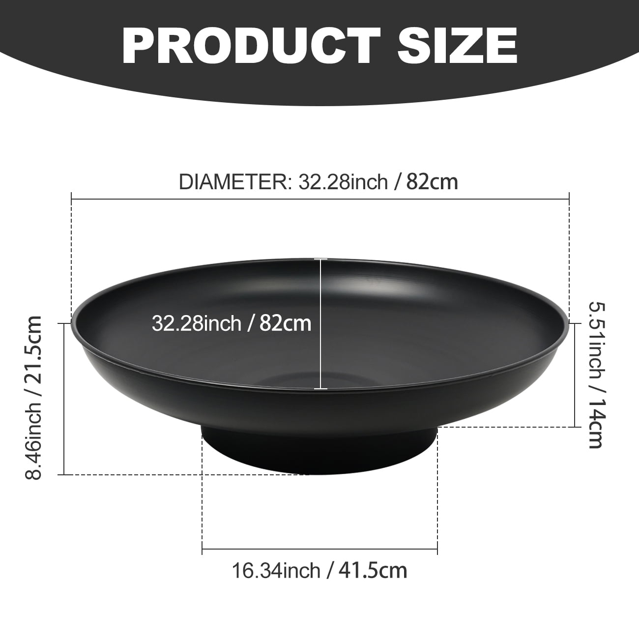 Linsen-outdoors Camping Fire Pit For Outside Garden Bonfire Party And Patio 32 Inch Black