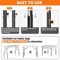 thumbnail image 4 of 4-Pack Folding TableLeg Extender, Metal Tables Leg Extensions, Heavy Duty 4 Levels/Heights Folding Tables Legs Supports, 4 of 7