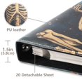thumbnail image 3 of FORMRS 3 Ring Photo Album 4"x6" Self Adhesive Large Capacity PU Leather Cover, Skeleton with Rainbow, 3 of 8