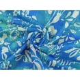 thumbnail image 6 of oneOone Rayon Turquoise Blue Fabric Batik Sewing Material Print Fabric By The Yard 56 Inch Wide, 6 of 6