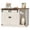 Rustic Brown and White, variant on Hzuaneri 39.4" Cat Litter Box Enclosure, Hidden Cabinet Furniture with Bell, Farmhouse Style, Black