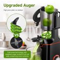 thumbnail image 6 of Sunmaki Cold Press Juicer, 5.25" Wide Feed Chute Juice Extractor Machine 160W, High Juice Yield, Slow Masticating Juicer for Whole Vegetables & Fruits, Black, 6 of 11