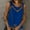 Blue, variant on Women's Plus Size Tank Tops, Soft Breathable Lace Sexy Crewneck Sleevless Summer Casual Dressy Blouse Wine L