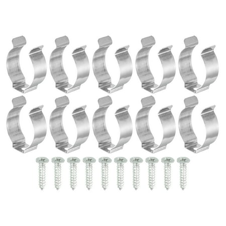 

Uxcell Fluorescent Tube Light Fixture Screws Lamp Bracket Holder Stainless Steel U Type Clamps T8 Clips 10 Pack