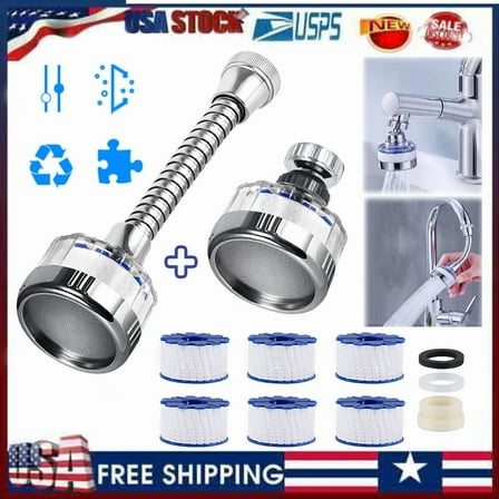 New 360° Faucet Water Filter Tap Filtration Kitchen Sink Mount Purifier System