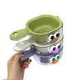 thumbnail image 4 of Colador de frutas pequeño, contenedor colador de enjuague de frutas, cesta de corte y drenaje de verduras de doble capa, tazón de sandía con colador, 4 of 11