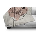 thumbnail image 3 of Live Laugh Love Soft Flannel Fleece Throw Blanket, Romance Valentine's Day Theme Calligraphy Art Heart Butterfly, Cozy Plush for Indoor and Outdoor Use, 70" x 90", Pale Pink Black White, by Ambesonne, 3 of 6