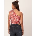 thumbnail image 4 of Moomaya Tie-Up One Shoulder Tops For Women, Sleeveless Printed Summer Crop Top, 4 of 9