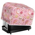 thumbnail image 5 of Yuyamidu Doughnut Toaster Cover 2 Slice Wide Slot Bread Maker Dust Proof Cover Microwave Oven Cover Foldable Kitchen Appliance Cover Baking Supplies Protection Cover, Pink, 5 of 7