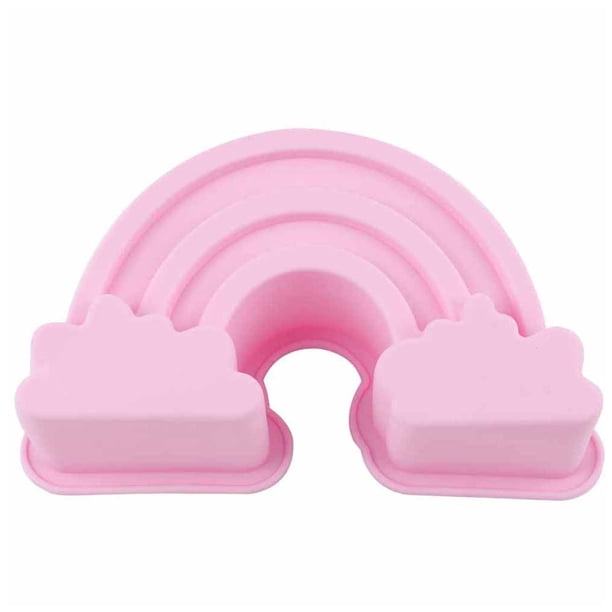 Bearachild Molde de silicona de arcoíris 3D, molde de jabón DIY, postre antiadherente para Mousse, utensilios para hornear, herramienta de decoración de Herramientas y accesorios para hornear Bearachild HA081218-00