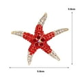 thumbnail image 6 of Hyasfey Cute Colorful Rhinestone Starfish Brooch Elegant Clothing Accessories Men Women Bag Hat Business Suit Lapel Pin Fashion Jewelry Gift, 6 of 8