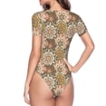 thumbnail image 3 of Uemuo Mandala Pattern Women's One Piece Short Sleeve Swimsuit Rash Guard Surfing Modest Quick-drying Swimsuit Beach Essentials-Large, 3 of 9
