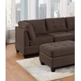 thumbnail image 6 of Eleni Modular Sectional 4pc Set 2x Corner Wedge 1x Armless Chair and 1x Ottoman - Coffee, 6 of 13