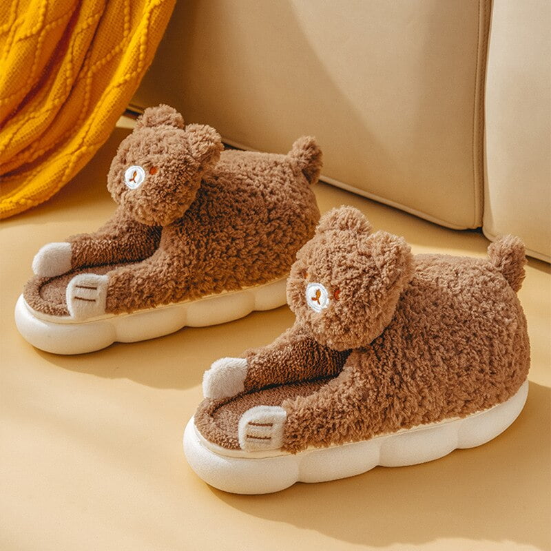 Wholesale teddy bear slippers for kid 2021 new arrivals animal one size  fits all plush house children toddler kids teddy bear slippers From  m.alibaba.com