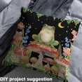 thumbnail image 2 of jejeloiu Frog Mushroom Lavender Fabric by the Yard 3 Yards,Galaxy Starry Sky Sewing Fabric,Green Red Black Fabric for Sewing For Boys Kids,Super Cozy Room Decor, 2 of 6