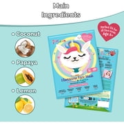 Llamacorn Sheet Masks by 7th Heaven for Kids - 4 Pc Mask