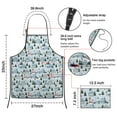 thumbnail image 7 of Light Blue Christmas House and Tree Pattern Apron-Garden Aprons for Women with Pockets-Cotton Linen Waterproof Kitchen Cooking Gardening Aprons Adjustable for Kitchen,Cooking,BBQ and Salon 33"x27", 7 of 7