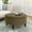 Tan, variant on Abble 32" Gray Fabric Tufted Round Storage Cocktail Ottoman