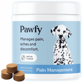 Pawfy Hip & Joint Supplement for Dogs, Glucosamine Chondroitin MSM & Omega-3 | 30 Chews