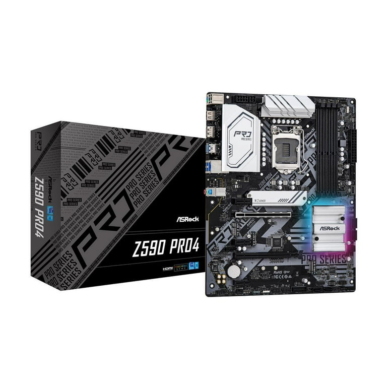 ASRock Z590 PRO4 Intel Z590 Motherboard, LGA 1200, DDR4 Memory