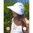 thumbnail image 4 of 2 in 1 Sun Hats for Women, UPF 50+ UV Protective Convertible Beach Visor Hat, Wide Brim Summer Sun Baseball Beach Cap, Adjustable Empty Top Caps, Black, 4 of 7