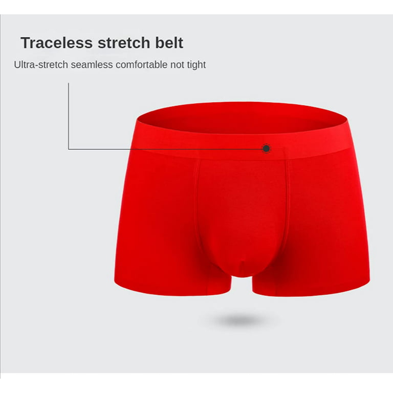 CoCopeaunt Men Chinese New Year Lucky Red Underwear, Soft Stretch Boxer  Briefs Bunny Rabbit Year Panties Spring Festival 