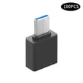 thumbnail image 1 of Bearachild 10 Uds. Adaptador de Cable USB 3,0 tipo C OTG tipo C convertidor de USB-C OTG para ratón teclado USB disco Flash Teléfono y Comunicación Negro 100 piezas, 1 of 6