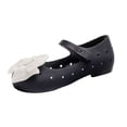 thumbnail image 2 of BXJX Girls Dress Shoes, Flat Heel Bow Non Slip Ankle Strap Kids Princess Shoes Black Size 8 Little Kids, 2 of 9
