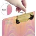 thumbnail image 4 of 12.5"x9" Abstract Marble Rainbow Clipboards, Standard A4 Letter Size Nursing Clipboard with Low Profile Metal Clip Decorative Clip Board for Office Supplies,Silver, 4 of 7