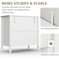 thumbnail image 4 of Cozy Home White 3 Drawer Dresser, Painted Tall Wood Nightstand with Storage, for Bedroom Hallway Living Room Entryway Office, 4 of 9
