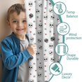 thumbnail image 3 of Blackout Kids Curtains,White Skull Heart Flower Pattern Childrens Insulated Curtains Set Of 2,Bedroom Essentials,Toddler Room Decor 52"x63", 3 of 5